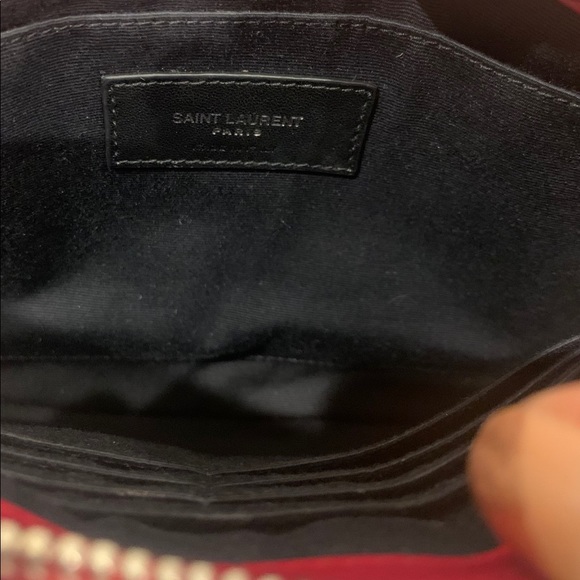 Saint Laurent Red Quilted Clutch Wrislet - Picture 6 of 8